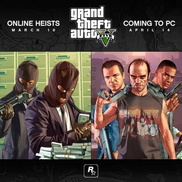 GTA Online Heists Now Available